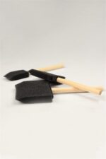 Ahşap Saplı Siyah Sünger Set 3lü