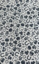 Yonca Karışık Figürlü Sır Altı Dekal Siyah