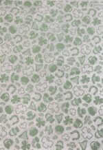 Yonca Karışık Figürlü Sır Altı Dekal Yeşil