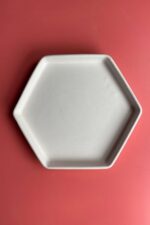 Refsan Altıgen Tabak Seramik Bisküvi