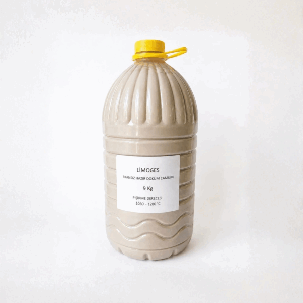 Limoges - Fransa Porselen Hazır Sıvı Döküm Çamuru 9 Kg/Bidon